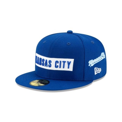 Sapca New Era Kansas City Royals MLB Boxed Wordmark 59FIFTY Fitted - Albastri